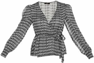 usha BLACK LABEL Blúzka  čierna / biela