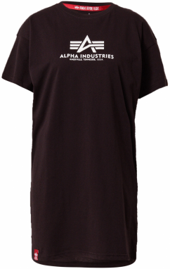 ALPHA INDUSTRIES Tričko  čierna / biela