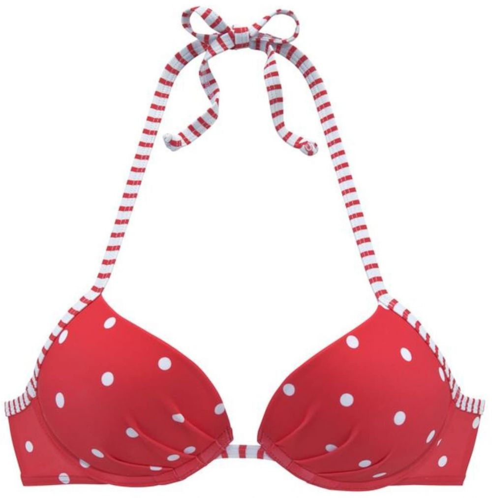 s.Oliver Bikinový top 'Audrey'  červená / biela