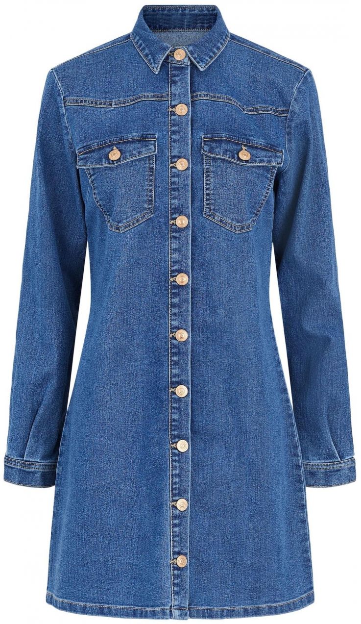 PIECES Košeľové šaty 'Perry'  modrá denim
