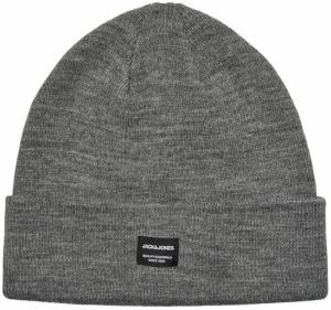 JACK & JONES Čiapky 'DNA'  sivá melírovaná / čierna / biela