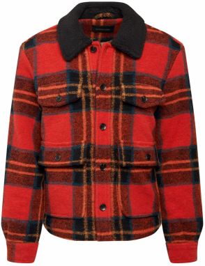 SCOTCH & SODA Prechodná bunda  tmavosivá / červená / tmavomodrá