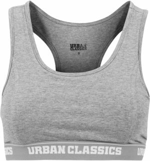 Urban Classics Podprsenka  sivá melírovaná / biela