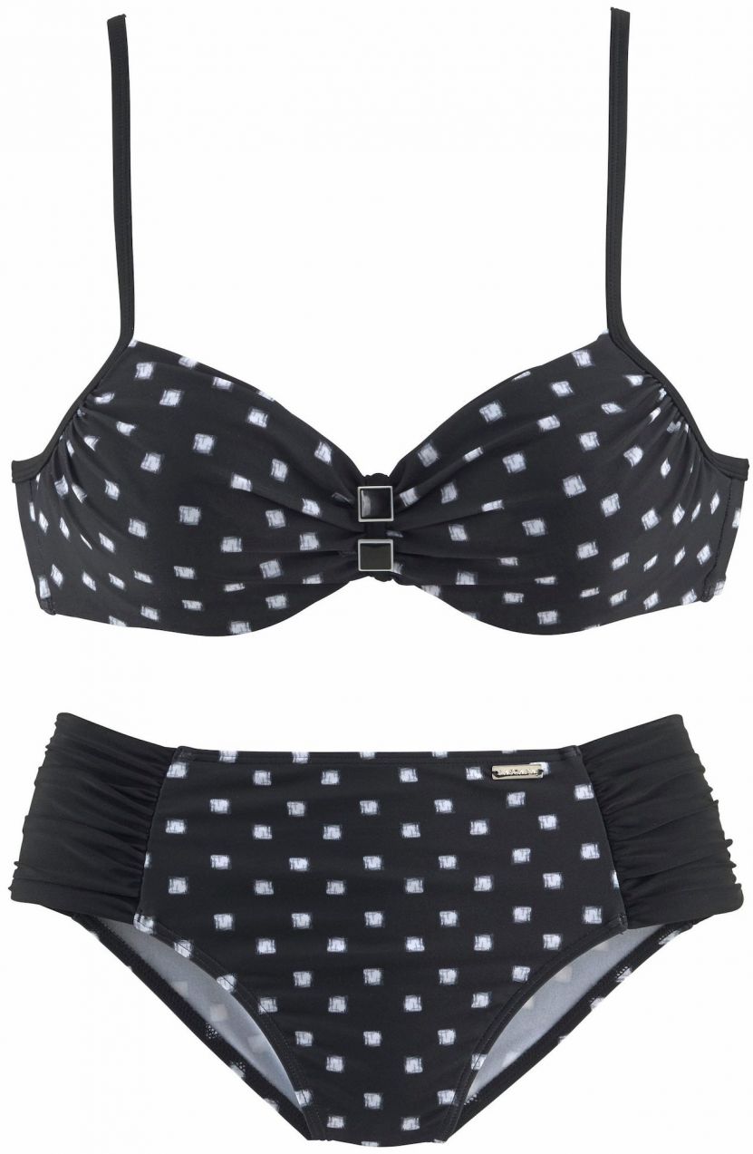 LASCANA Bikiny  čierna / biela