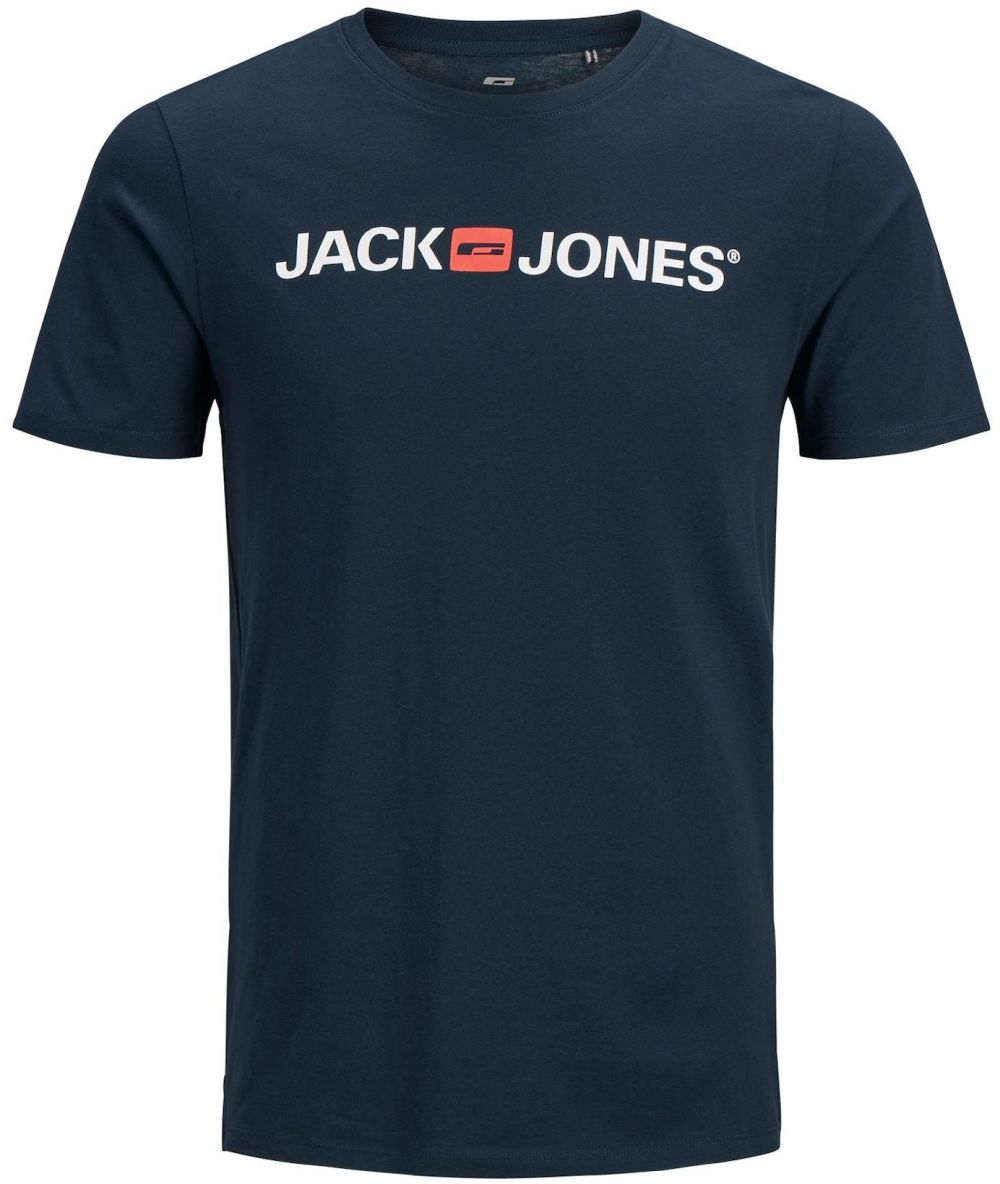 Jack & Jones Plus Tričko  námornícka modrá / melónová / biela