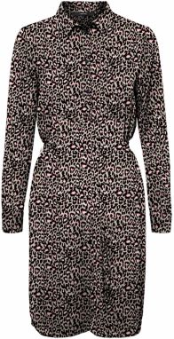 VERO MODA Košeľové šaty  béžová / čierna / ružová
