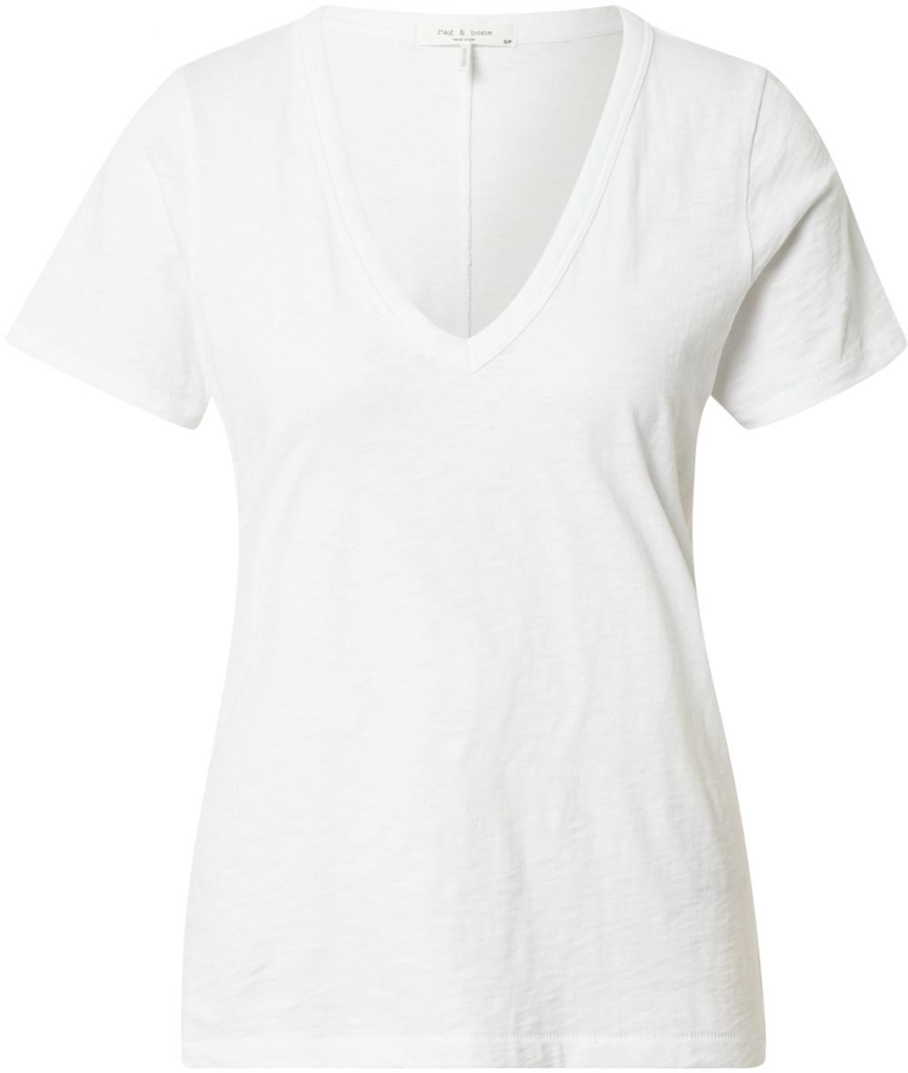 rag & bone Tričko 'The Slub V'  biela