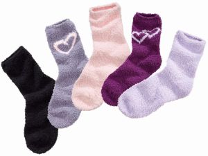 LAVANA Ponožky 'Lavana'  svetlosivá / svetloružová / čierna