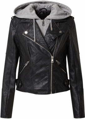 River Island Prechodná bunda  sivá / čierna