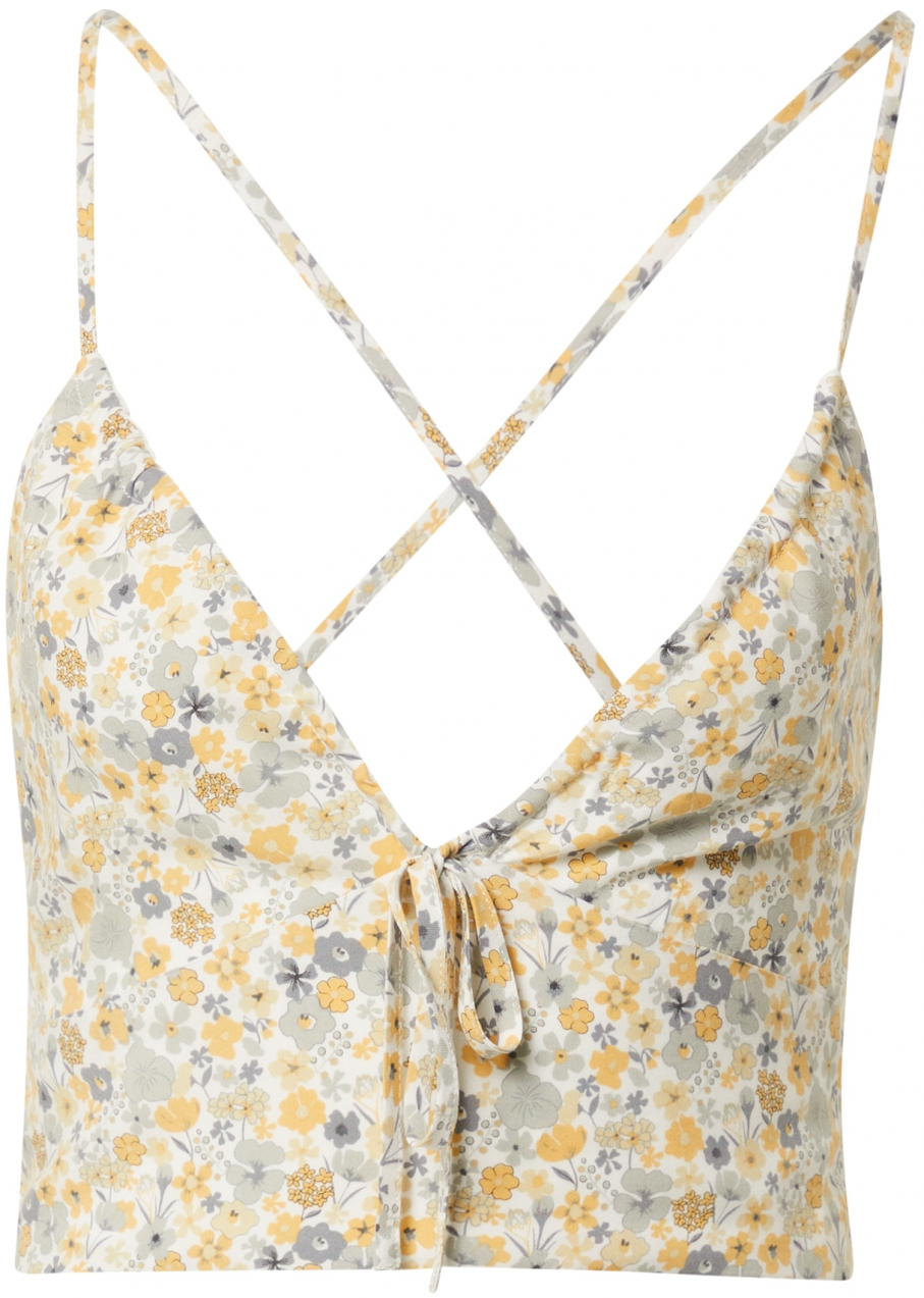 Bardot Top 'CINDY'  krémová / žltá / svetložltá / sivá