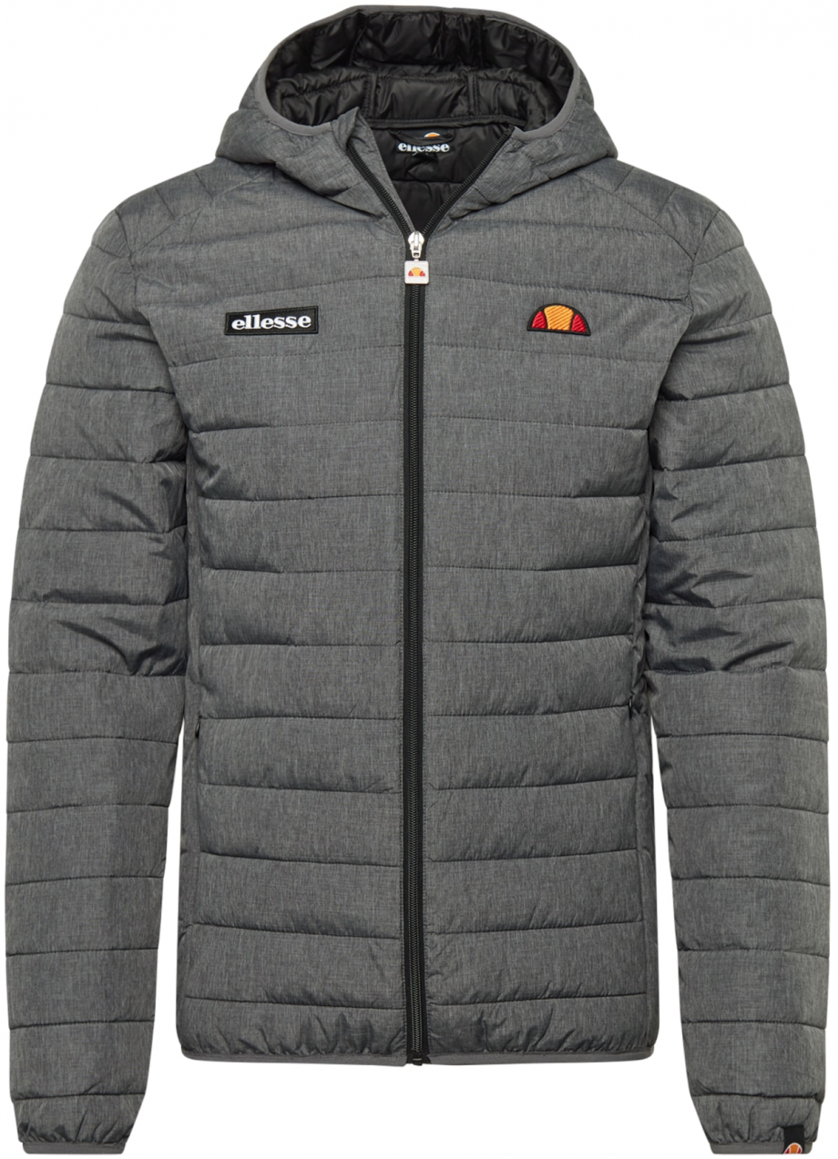 ELLESSE Prechodná bunda 'Lombardy'  sivá melírovaná / oranžová / červená / čierna