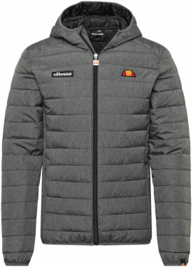 ELLESSE Prechodná bunda 'Lombardy'  sivá melírovaná / oranžová / červená / čierna