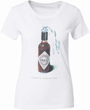 EINSTEIN & NEWTON Tričko 'Sauce'  tmavozelená / tmavočervená / biela