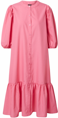 Gina Tricot Košeľové šaty 'Slogan'  svetloružová