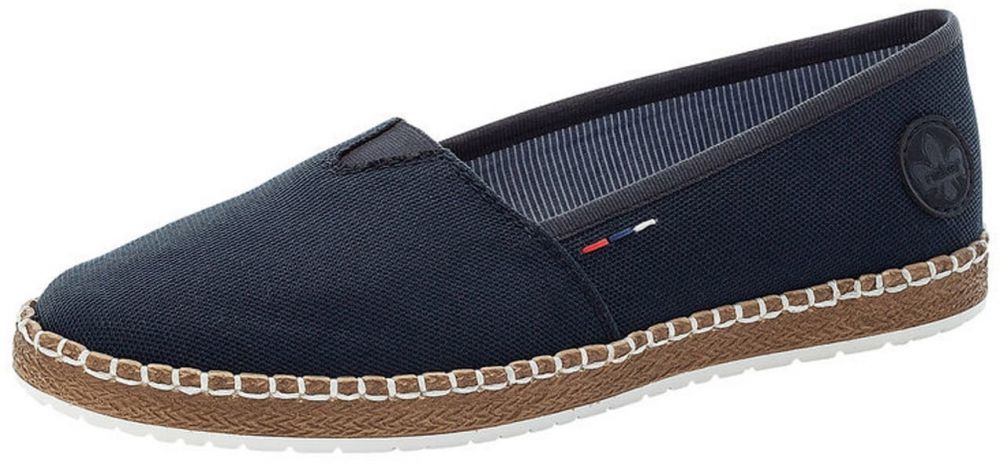 Rieker Espadrilky  tmavomodrá / ohnivo červená / biela