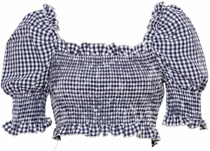 Missguided Blúzka 'GINGHAM'  námornícka modrá / biela