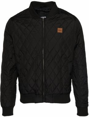 Urban Classics Prechodná bunda 'Diamond Quilt'  hnedá / čierna