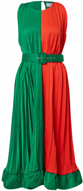 Forever Unique Šaty  zelená / červená