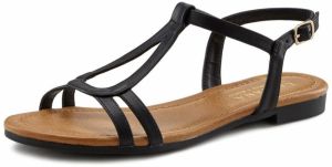 LASCANA Remienkové sandále  hnedá / čierna