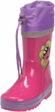 PLAYSHOES Gumáky 'Glückskäfer'  svetlozelená / svetlofialová / ružová / čierna