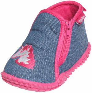 PLAYSHOES Papuče 'Einhorn'  modrá denim / tmavoružová