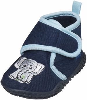 PLAYSHOES Papuče 'Elefant'  námornícka modrá / svetlomodrá / svetlosivá