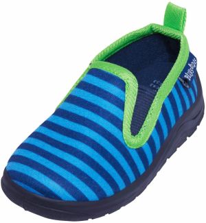 PLAYSHOES Papuče 'Ringel'  námornícka modrá / nebesky modrá / limetová