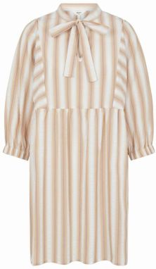 OBJECT Košeľové šaty  béžová / biela