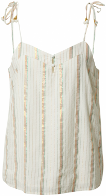 VERO MODA Top 'SAVANNAH'  béžová / zlatá / nefritová / ružová