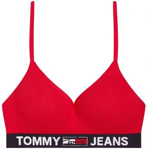 TOMMY HILFIGER - Tommy Jeans bralette lift red s jemnou výstužou a nastaviteľnými ramienkami