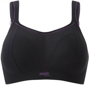 PANACHE - Sport čierna športová podprsenka bez kostice