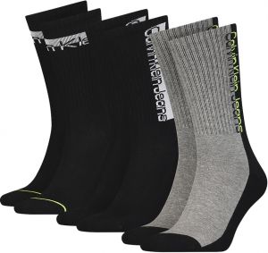 CALVIN KLEIN - 3PACK CK jeans athleisure čierne pánske ponožky