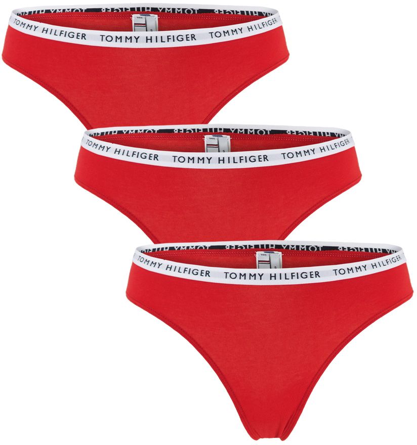 TOMMY HILFIGER - 3PACK fashion royal red dámske tangá - special limited edition