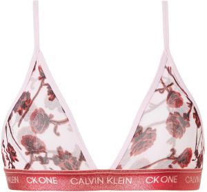CALVIN KLEIN - CK ONE fashion glitter pale orchid triangle podprsenka - special limited edition