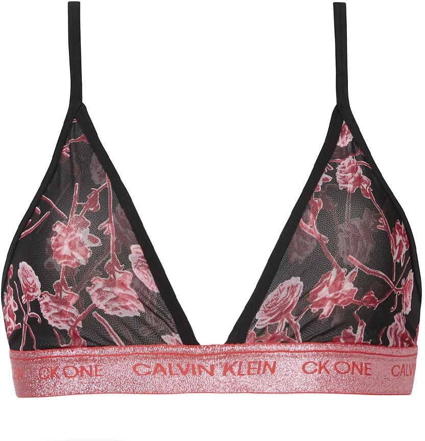 CALVIN KLEIN - CK ONE fashion glitter just rose amour black triangle podprsenka - special limited edition