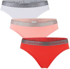 CALVIN KLEIN - 3PACK radiant cotton strawberry color fashion nohavičky - limitovaná edícia