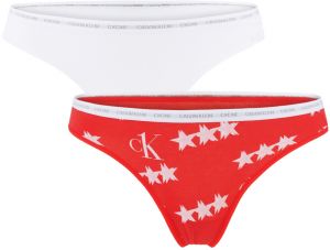 Calvin Klein - 2PACK CK ONE red star print tangá - limitovaná edícia