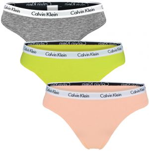 CALVIN KLEIN - nohavičky 3PACK Cotton stretch coral color - special limited edition