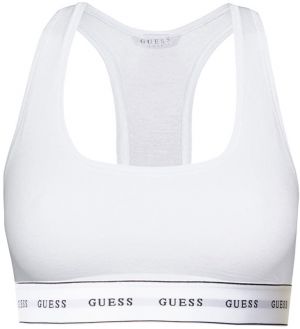 GUESS - biela braletka s logom GUESS - limitovaná edícia