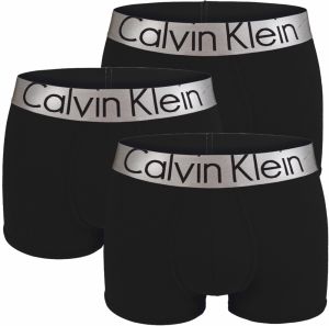 CALVIN KLEIN - boxerky 3PACK steel cotton black color combo - limitovaná edícia