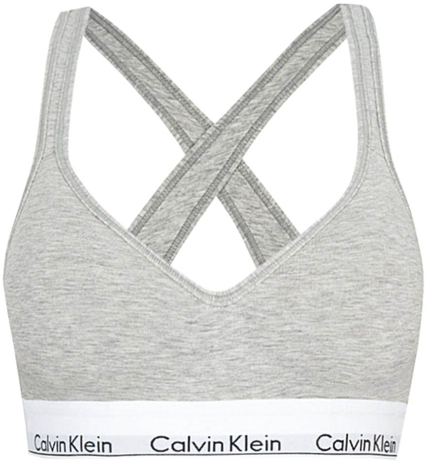 CALVIN KLEIN - Modern Cotton bralette lift sivá