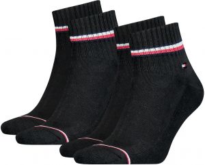 TOMMY HILFIGER - 2PACK Tommy original iconic quarter black ponožky