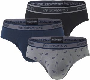 EMPORIO ARMANI - slipy 3PACK stretch cotton fashion marine combo colore - limited edition