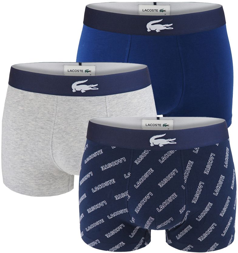 LACOSTE - Lacoste logo dark color casual cotton stretch boxerky