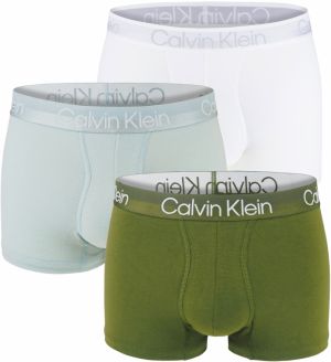 Calvin Klein - boxerky 3PACK modern structure aqua and army green - limitovaná edícia
