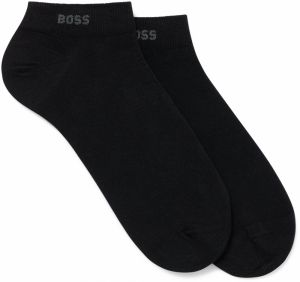BOSS - 2PACK BOSS čierne pánske členkové ponožky