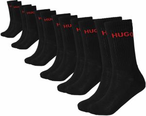 HUGO - 6PACK HUGO čierne pánske ponožky s logom (HUGO BOSS) - limitovaná edícia