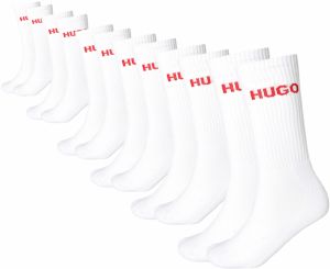 HUGO - 6PACK HUGO biele pánske ponožky s logom (HUGO BOSS) - limitovaná edícia