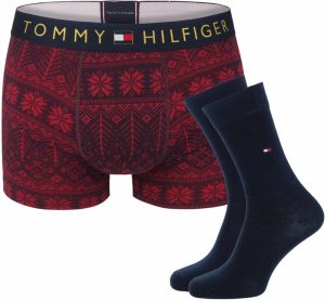 TOMMY HILFIGER - TH Monogram festive print fair isle boxerky & ponožky v darčekovom balení