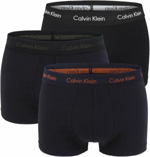 Calvin Klein - boxerky 3PACK cotton stretch black with dark color logo - limitovaná edícia